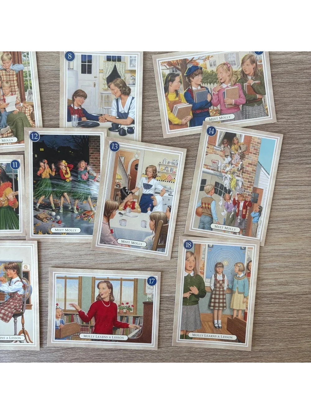 American Girl Molly Trading Cards 18 Card Set Pleasant Company 1994 Vintage